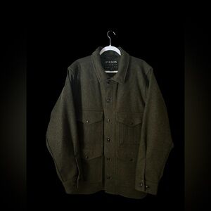 Filson Mackinaw Wool Cruiser Jacket in forest green Made In USA Size XL